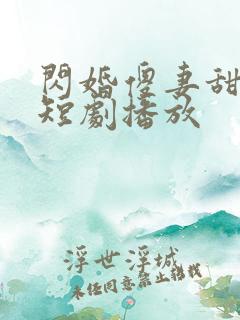 闪婚傻妻甜又野短剧播放