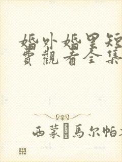 婚外婚里短剧免费观看全集完整