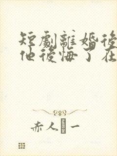 短剧离婚后言少他后悔了在线看免费
