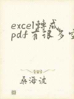 excel转成pdf有很多空白页