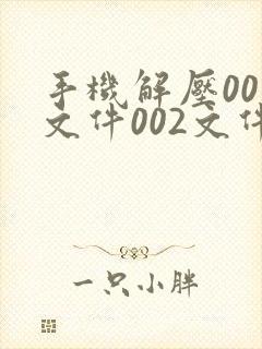 手机解压001文件002文件
