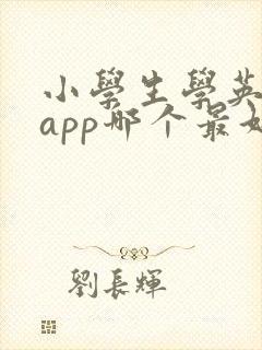 小学生学英语的app哪个最好