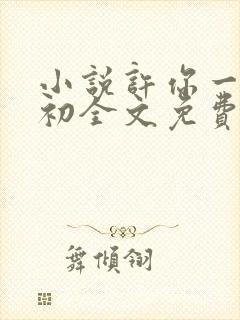 小说许你一世如初全文免费阅读