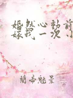 婚然心动前妻再嫁我一次 小说