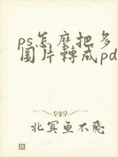 ps怎么把多张图片转成pdf