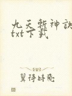 九天斩神诀林辰txt下载