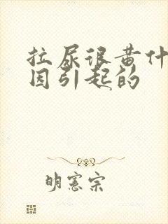 拉尿很黄什么原因引起的