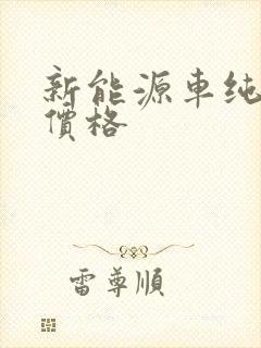 新能源车纯电动价格