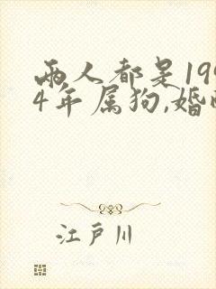 两人都是1994年属狗,婚配好吗?