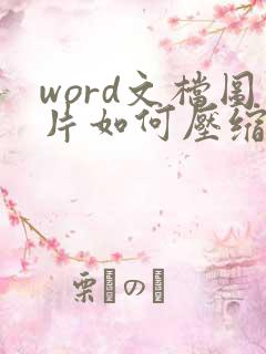 word文档图片如何压缩大小