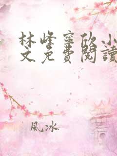 林峰宁欣小说全文免费阅读最新章节