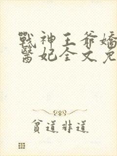 战神王爷娇宠小医妃全文免费阅读