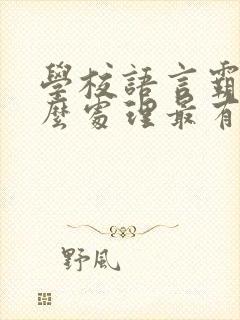 学校语言霸凌怎么处理最有效