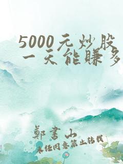 5000元炒股一天能赚多少