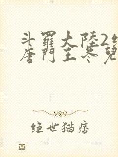 斗罗大陆2绝世唐门王冬儿的身份