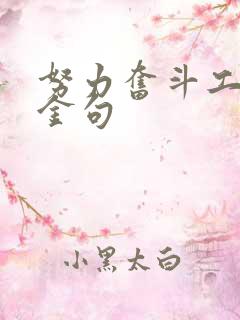 努力奋斗工作的金句