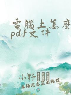 电脑上怎么打开pdf文件