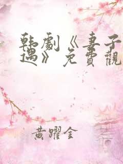 韩剧《妻子的外遇》免费观看
