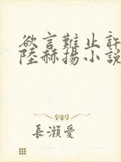 欲言难止许则,陆赫扬小说全集免费阅读