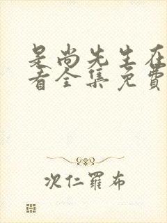 是尚先生在线观看全集免费播放
