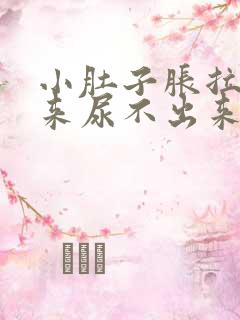小肚子胀拉不出来尿不出来是什么原因
