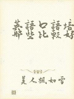 英语口语培训班哪些比较好
