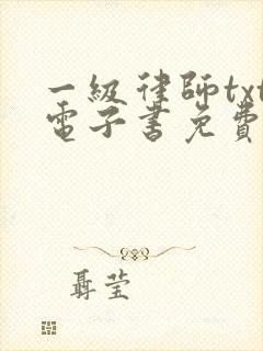 一级律师txt电子书免费下载