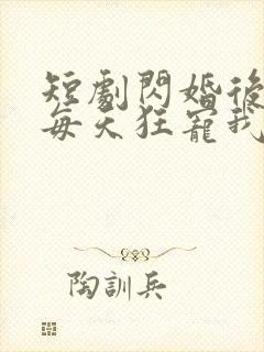 短剧闪婚后大叔每天狂宠我