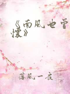 《南风也曾入我怀》