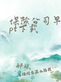 保险公司早会ppt下载