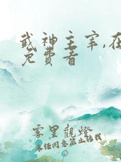 武神主宰,在线免费看