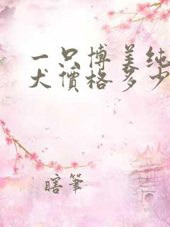一只博美纯种幼犬价格多少钱
