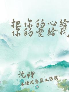 把你的心给我把你的爱给我是什么歌