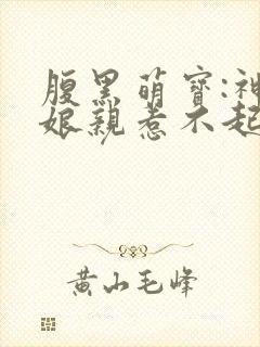腹黑萌宝:神医娘亲惹不起