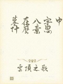 墓在八字中代表什么意思