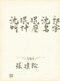 沈眠眠沈祁小说叫什么名字