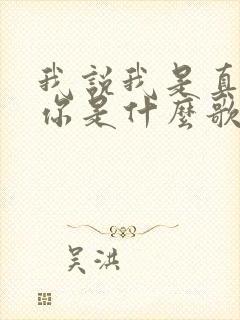 我说我是真的爱你是什么歌的歌词
