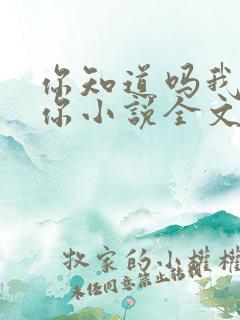 你知道吗我喜欢你小说全文免费阅读