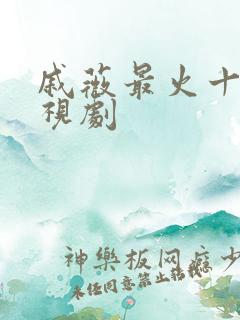 戚薇最火十部电视剧