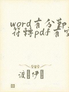 word有分节符转pdf有空白页