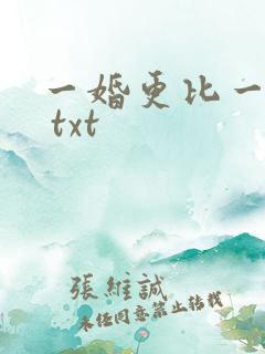 一婚更比一婚高 txt