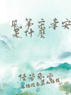 风筝宋孝安结局是什么
