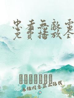 忠者无敌电视剧免费播放全集