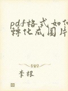 pdf格式如何转化成图片