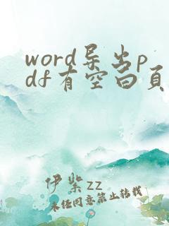 word导出pdf有空白页怎么办