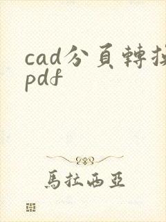 cad分页转换pdf
