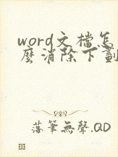 word文档怎么消除下划线