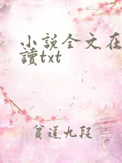 小说全文在线阅读txt