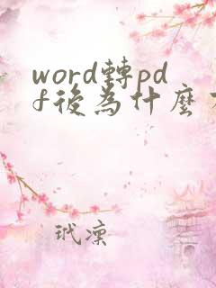 word转pdf后为什么有空白页