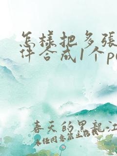 怎样把多张扫描件合成1个pdf文件